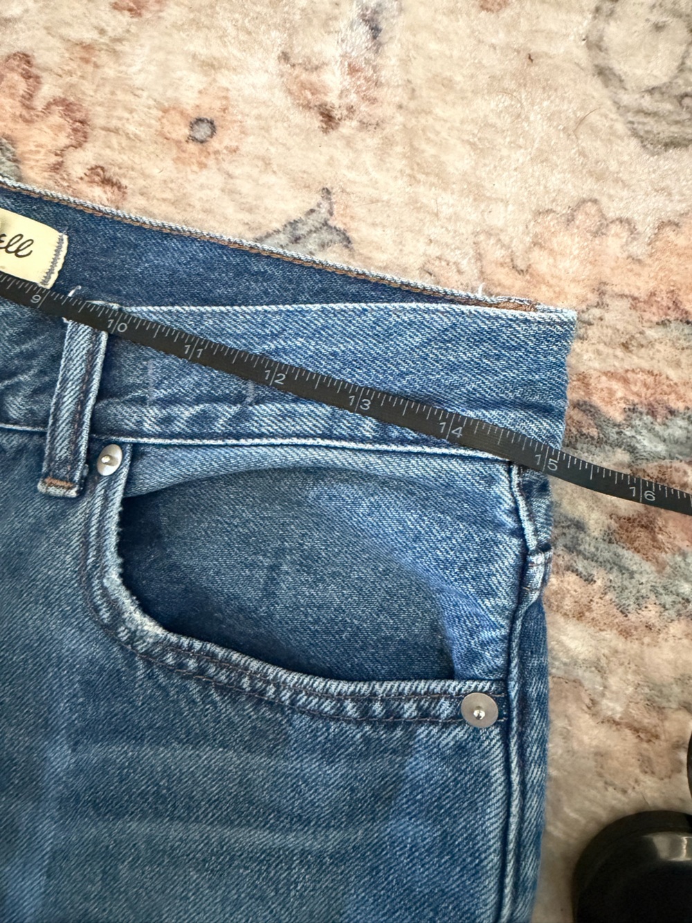 Madewell Blue Wide-Leg Cuffed Jeans - Picture 10 of 10